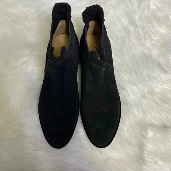 Seychelles Pool Cozy Black Suede Leather Ankle Booties Size 7 Boots - Picture 7 of 11